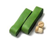 BROOKS Perforated Leather Bar Tape  Green  click to zoom image